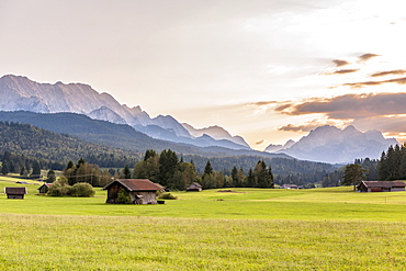 A range of mountains between Klais and Mittenwald, Upper Bavaria