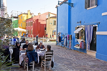 Colourful houses on the island of Burano near Venice, Italy