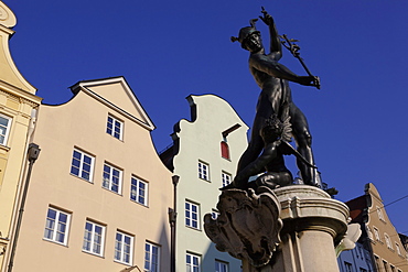 Mercury Fountain at Moritz Square in Augsburg, Bavaria, Germany