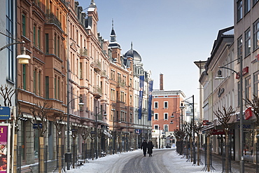 People walking on Munich street, Rosenheim, Bavaria, Germany