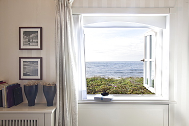 View of sea and trees from Dorint Sol'ring Hof room in Rantum, Sylt, Germany