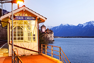 Dock near lake Geneva, Riviera-Pays-d'Enhaut, Vevey, Switzerland