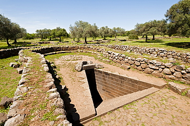 Santa Cristina sacred well in Paulilatino, Oristano, Sardinia, Italy