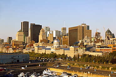 View of Notre-Dame Basilica from Clock Tower in Montreal, Canada