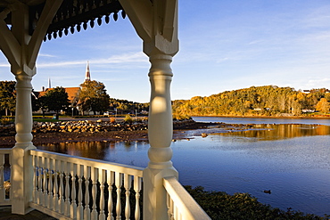 View of Mahone Bay from porch, Nova Scotia, Canada