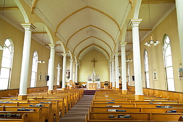 Interior of Church in Cape Breton Island, Canada