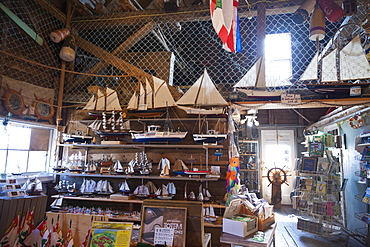 Souvenirs shop at Courts Wharf, North Rustico Harbour, Canada