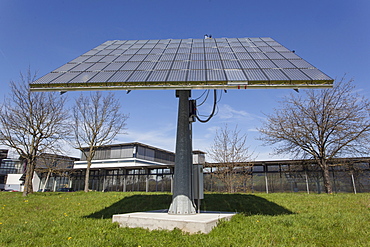 Close-up of solar module from Soitec Landscape near St. Georgen, Freiburg, Germany