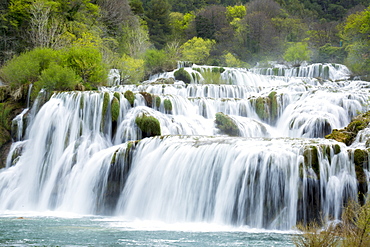 A waterfall in Krka National Park, Dalmatia, Croatia, Europe