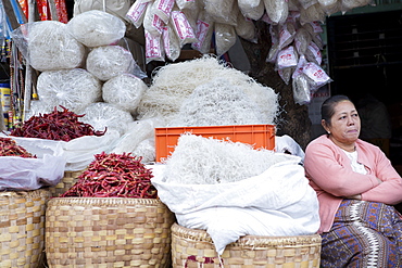 Monywa market, Monywa, Sagaing, Myanmar, Southeast Asia