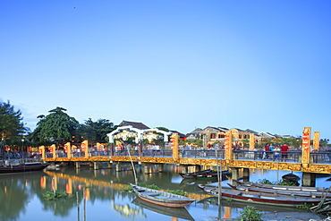 The Lantern Bridge over the Thu Bon River in the historic centre, Hoi An, UNESCO World Heritage Site, Vietnam, Indochina, Southeast Asia, Asia