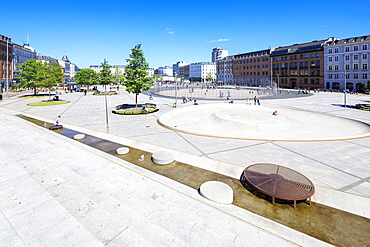 Israels Plads (Israel's Square) located in the area between Norreport station and The Lakes, Copenhagen, Denmark, Europe