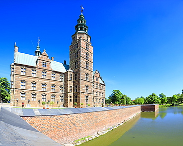 Panoramic of Rosenborg Castle built in the Dutch Renaissance style, Copenhagen, Denmark, Europe