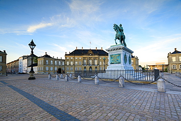 Statue of Frederick V, Amalienborg Palace Square, Copenhagen, Denmark, Europe