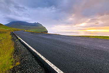 Road to Vidareidi, Vidoy Island, Faroe Islands, Denmark, Europe