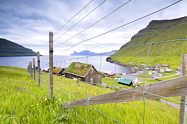 Village of Elduvik, Eysturoy Island, Faroe Islands, Denmark, Europe