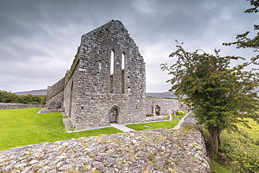 Corcomroe Abbey, The Burren, County Clare, Munster, Republic of Ireland, Europe