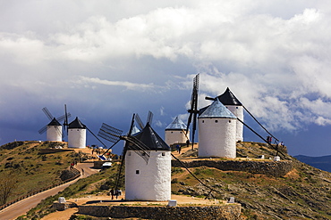 Windmills of Consuegra, Don Quixote route, Toledo province, Castilla-La Mancha (New Castile) region, Spain, Europe