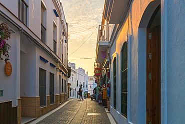 Alley in Conil de la Frontera, Costa de la Luz, Cadiz Province, Andalusia, Spain, Europe