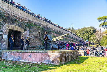 Cannon at Gianicolo Hill, Rome, Lazio, Italy, Europe