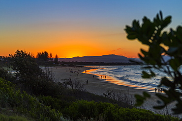 Byron Bay, Clarks Beach at sunset, New South Wales, Australia, Pacific