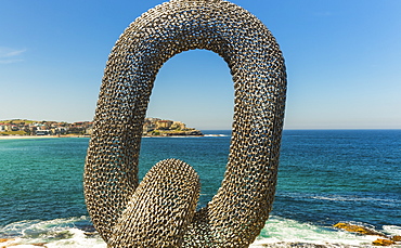 Sculpture by the sea, with Bondi Beach in the background, Sydney, New South Wales, Australia, Pacific