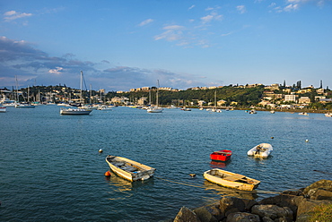 Little boats in the Magenta Port Sud, bay, Noumea, New Caledonia, Pacific