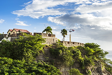 Fort Oranje, Oranjestad, capital of St. Eustatius, Statia, Netherland Antilles, West Indies, Caribbean, Central America