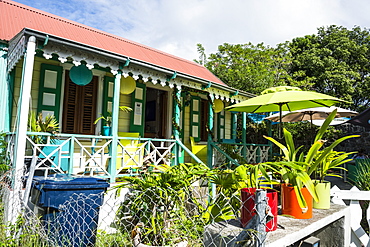 Historic building in Oranjestad, capital of St. Eustatius, Statia, Netherland Antilles, West Indies, Caribbean, Central America