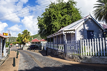 Historic center of Oranjestad, capital of St. Eustatius, Statia, Netherland Antilles, West Indies, Caribbean, Central America