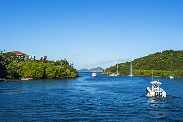 Cruz Bay, capital of St. John, Virgin Islands national park, US Virgin Islands, West Indies, Caribbean, Central America