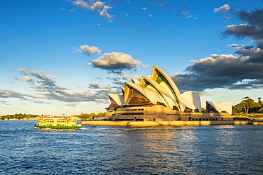 Sydney Opera House at sunset, UNESCO World Heritage Site, Sydney, New South Wales, Australia, Pacific