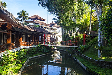 Little bridge in the Kamandalu Ubud resort, Ubud, Bali, Indonesia, Southeast Asia, Asia