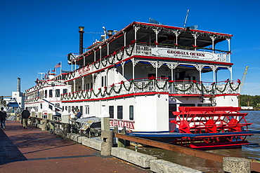 Riverboat on the Savannah River, Savannah, Georgia, United States of America, North America