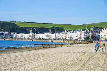 Beach on the seafront of Douglas, Isle of Man, crown dependency of the United Kingdom, Europe