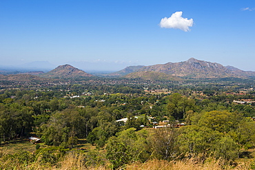 View over Zomba from the Zomba Plateau, Malawi, Africa