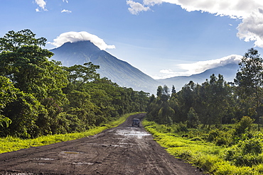 The volcanic mountain chain of the Virunga National Park, UNESCO World Heritage Site, Democratic Republic of the Congo, Africa 