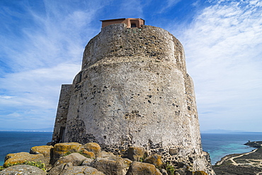 Tower of San Giovanni, Tharros, Sardinia, Italy, Mediterranean, Europe