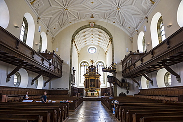 Interior of the Church of the Holy Trinity, Regensburg, UNESCO World Heritage Site, Bavaria, Germany, Europe