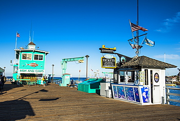 Little pier in Avalon, Santa Catalina Island, California, United States of America, North America