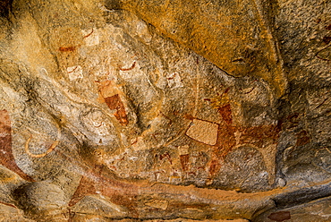 Cave paintings in Lass Geel caves, Somaliland, Somalia, Africa