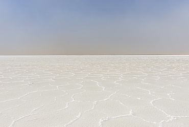 Pure salt in a salt lake, Danakil depression, Ethiopia, Africa