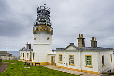 The Sumburgh head lighthouse, Shetland Islands, Scotland, United Kingdom, Europe