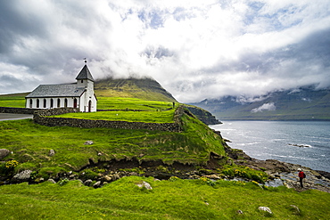 Vidareidi church in Vidoy, Faroe Islands, Denmark, Europe