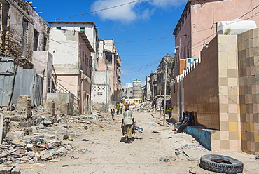 The destroyed old town of Mogadishu, Somalia, Africa