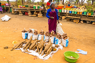 Street market, Malanje province, Angola, Africa