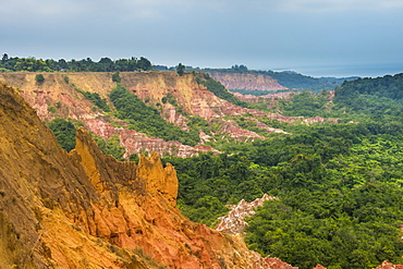 Erosion created the Grand Canyon of the Congo, Diosso Gorge, Pointe-Noire, Republic of the Congo, Africa