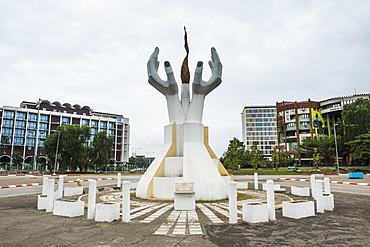 Monument on the Triumph Boulevard of Libreville, Gabon, Africa