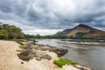 View over the Ogoolle River, Lope National Park, UNESCO World Heritage Site, Gabon, Africa