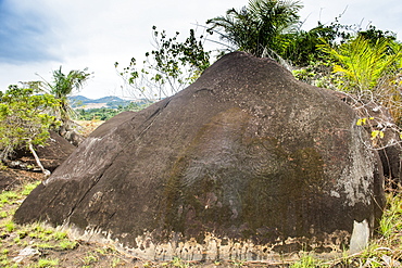 Prehistoric rock carvings in the Lope National Park, UNESCO World Heritage Site, Gabon, Africa